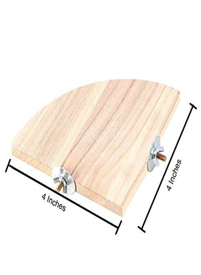 DreamAuro Natural Wood Corner Platform/Perch/Stand Bird Toy (4x10 cm) - Image 5